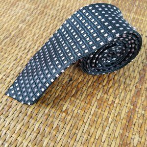 RAJA Handmade Skinny Tie Black/Silvery Pink